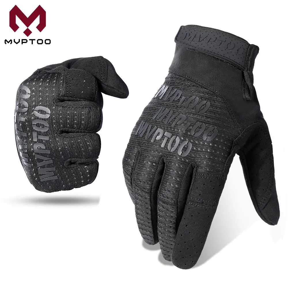 MVPTOO Full Finger Tactical Gloves - Touch Screen-Sensitive PU Leather Work Gloves with Hard Protective Shell for Motorcycle, Hunting Activities