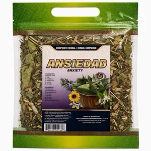 Herbal Anxiety Relief Tea Blend (Ansiedad) – Natural Loose Leaf Herbs Mix for Calm & Relaxation | Premium Herbal Compound Pouch