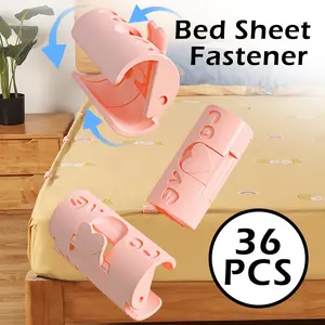 36 Counts Sheet Grippers for Beds – Two-Speed Adjustable Hold Sheets Duvet Covers Random Color Pack