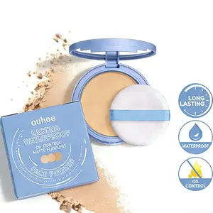 Matte Setting Powder Compact – Waterproof • Oil Control • Smooth Finish | Lightweight Face Powder in 3 Natural Shades