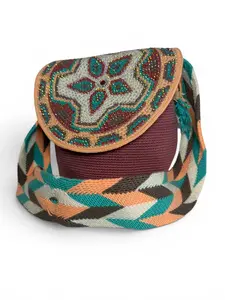 Handmade Wayuu L size with Woven Flap