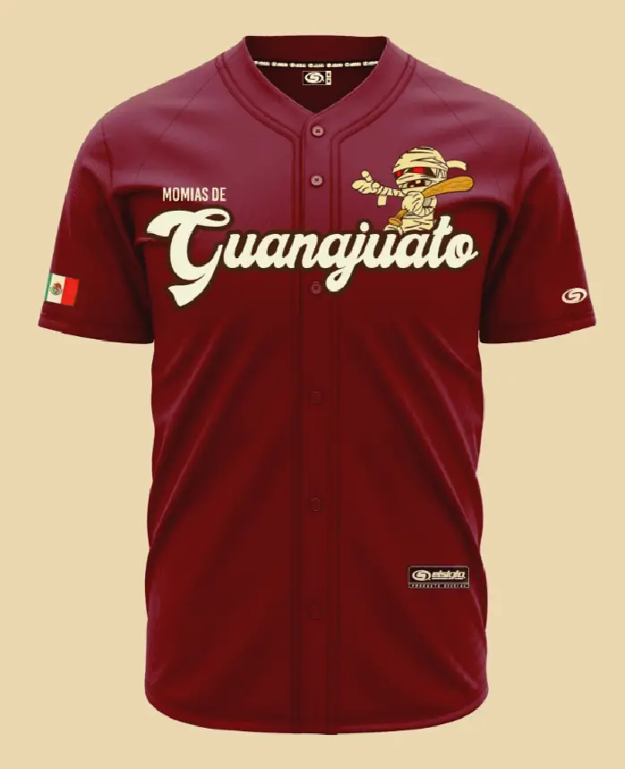 2.0 (MAROON) GUANAJUATO MOMIAS BASEBALL JERSEY