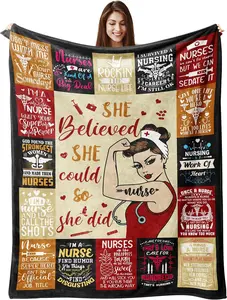 Nurse Gifts for Women Nurse Appreciation Gifts RN Gifts for Nurses Nursing Student Graduation Nurse Retirement Birthday Gifts, Christmas International Nurses Day Gifts Throw Blanket 60”X50”