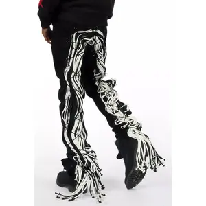 Otto Black Stacked Flare Jean