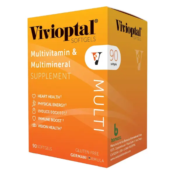 Vivioptal Daily Multivitamin Multi-Mineral Capsules Supplements, 90ct - Dairy-Free Nutrition Formula for Men & Women - Immunity & Metabolism Support, Nutrition Vitamins Supplements