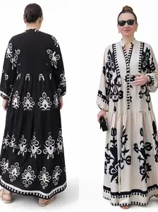 Abaya Muslim Dress Party Women Long Robe Ramadan Morocco Dubai Abayas Kaftan Islam Arab Modest Vestidos