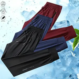 Men’s long pants set of 3 pieces, featuring a drawstring waist and zippered pockets. Suitable for running, fitness, and outdoor activities; running gear | casual sportswear; summer wear; casual sports.summervibes
