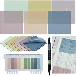 800Pcs Transparent Sticky Notes, 3"x3" Clear Sticky Notes, Waterproof Translucent Sticky Note Pads for Books Annotation, Clear Post it Notes for Bible Study, School, Office