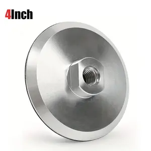 4"/5" Diamond Polishing Backing Pads - 5/8"-11 Thread Aluminum Alloy Base for Angle Grinder - Thickened Disc Holder for Granite, Concrete, Metal Grinding