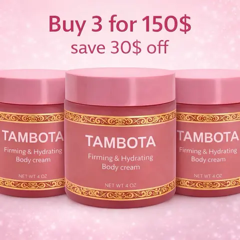 Tambota Firming & Hydrating Body Cream 4 oz 3 Pack for Soft & Smooth Skin Care Moisturize Moisture Aloe Vera Hydrate Skin Repair Daily Moisturizing
