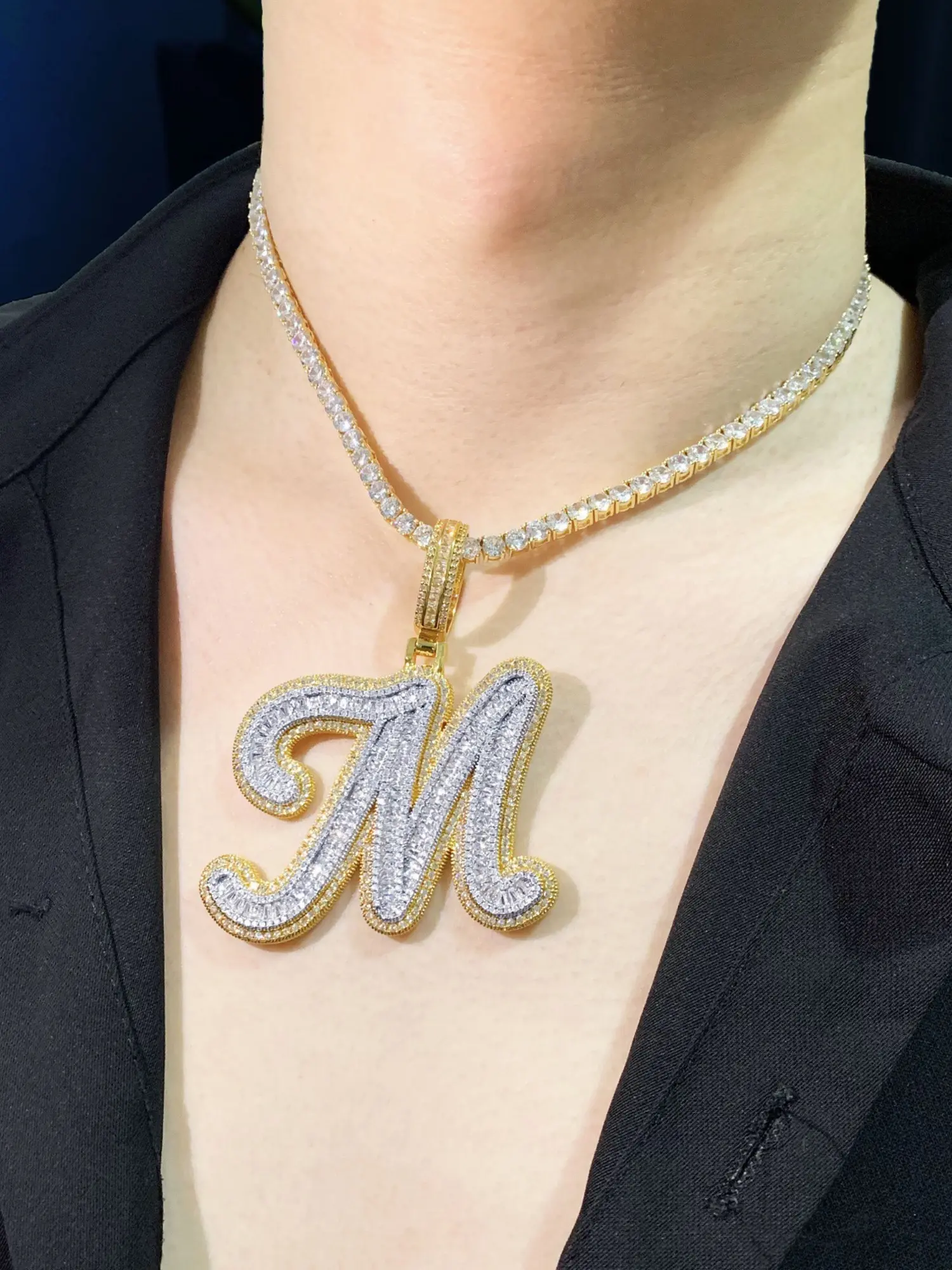 stussy silver alphabet pendant - TikTok Shop