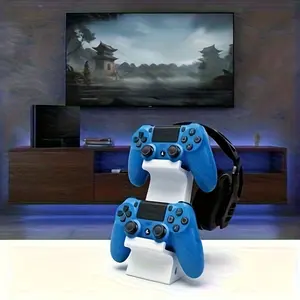 Game Controller Stand Set, Compatible with Ps4/ps5 & Xbox Controllers, Sturdy Plastic Headphone Stand, Ideal for Esports Enthusiasts