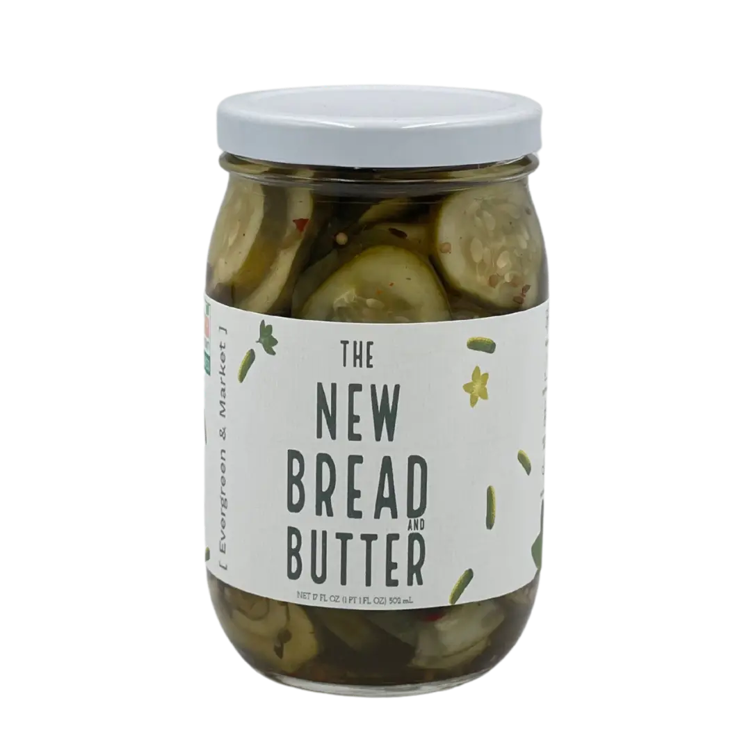 Spicy Dill Pickled Snacks - Bread and Butter Flavor, Jarred Pickles for Sandwiches, Pantry Food Preserve, Jar