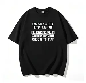 Even Critics Stay Hometown Pride T-Shirt 180g Pure Cotton, Vibrant City Meme Graphic, Unisex All Season Breathable Casual Top for Local Resident City Lover Gift
