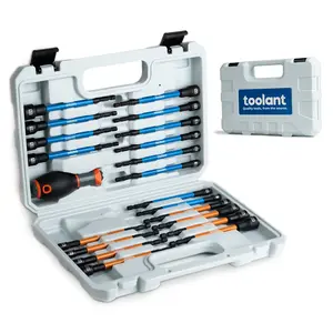 toolant Extra Long SAE/Metric Magnetic Nut Driver Set with Replacement Handle, 21pcs