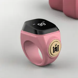 Digital Tasbih Counter Ring with Four Digit Display, Simple Design, APP Connection, Waterproof, for Muslim Prayers Daily Worship