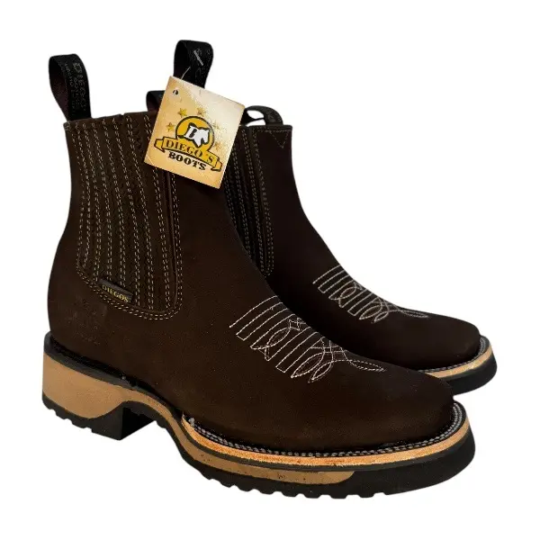 Diego's Boots Men's Short Ankle Boots with Double Density Sole Genuine Leather