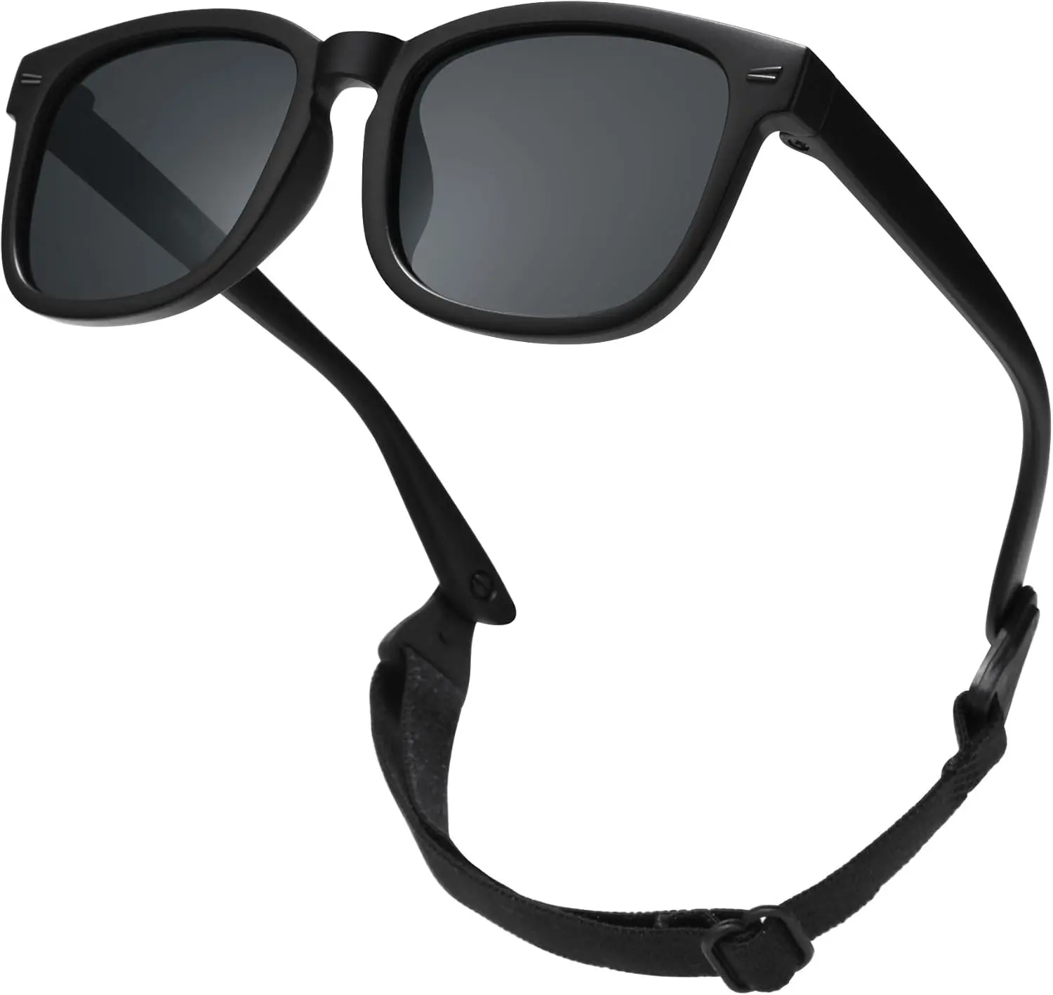 Polarized Baby Sunglasses with Strap - Unbreakable Infant Sunglasses for Newborn Toddler Girls Boys Age 0-24 Months