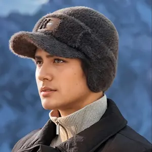 Men’s Winter Windproof Hat with Face Mask – Ear Protection Cap for Cycling and Battery-Powered Vehicles, Warm and Functional for Cold Weather