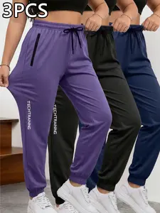 Women’s 3-Pack Outdoor Jogger Pants Elastic, Breathable Running Tights for Spring/Summer Womenswear