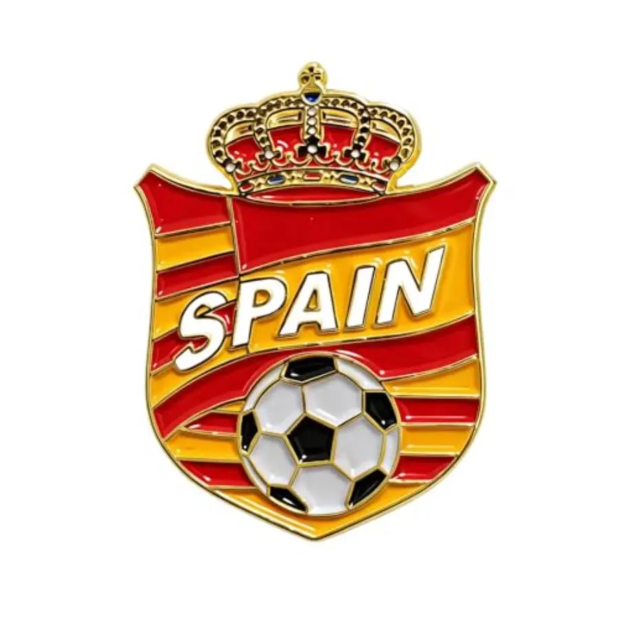 Soccer Pin Brooch, 2026 World Soccer Cup Team Badge, Plated Stainless Steel Metal Collectible, 4cm Unisex Football Fashion Gift, Collectibles, Plated Metal