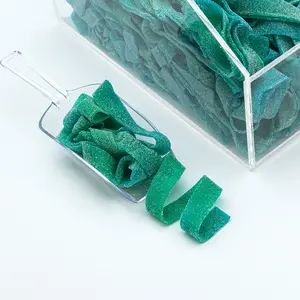 Sour Green Apple Belts - Sweet Sour Candy with Sugar Coating - 4 oz & 8 oz & 1 lb Candy Bag sour belt