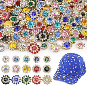 150Pcs Sew on Rhinestones Crystals Glass Gems Metal Claw Mixed 10mm 12mm 14mm Sunflower Garments DIY Rhinestone for Sewing Headband Jewelry Crafts Clothes Shoes Belt Accessories