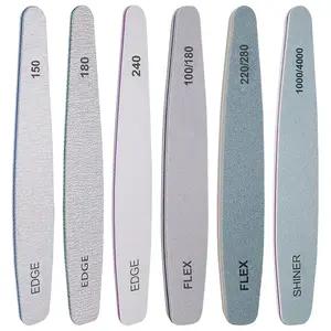 6PCS Professional Nail File Set, Manicure Kit for Nail Care, Nail Tools, Acrylic & Natural Nails, 100/150/180/220/240/280/1000/4000 Grit Soft Nail Filer Gel Nail Files & buffers Filing Emery Board Home Salon