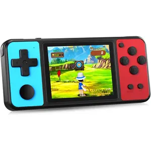 32 Bit Kids Handheld Games Preloaded 139 Video Games,Portable Electronic Toys with 3.0" IPS Screen Rechargeable Battery,Gaming System Birthday Gifts for Boys Girls Ages 4-12 (Blue-Red)