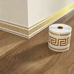 Self-Adhesive Baseboard Wall Border Strip, Thick Waterproof Decorative Trim for Windowsill & Door Frame, 500cm X 10cm