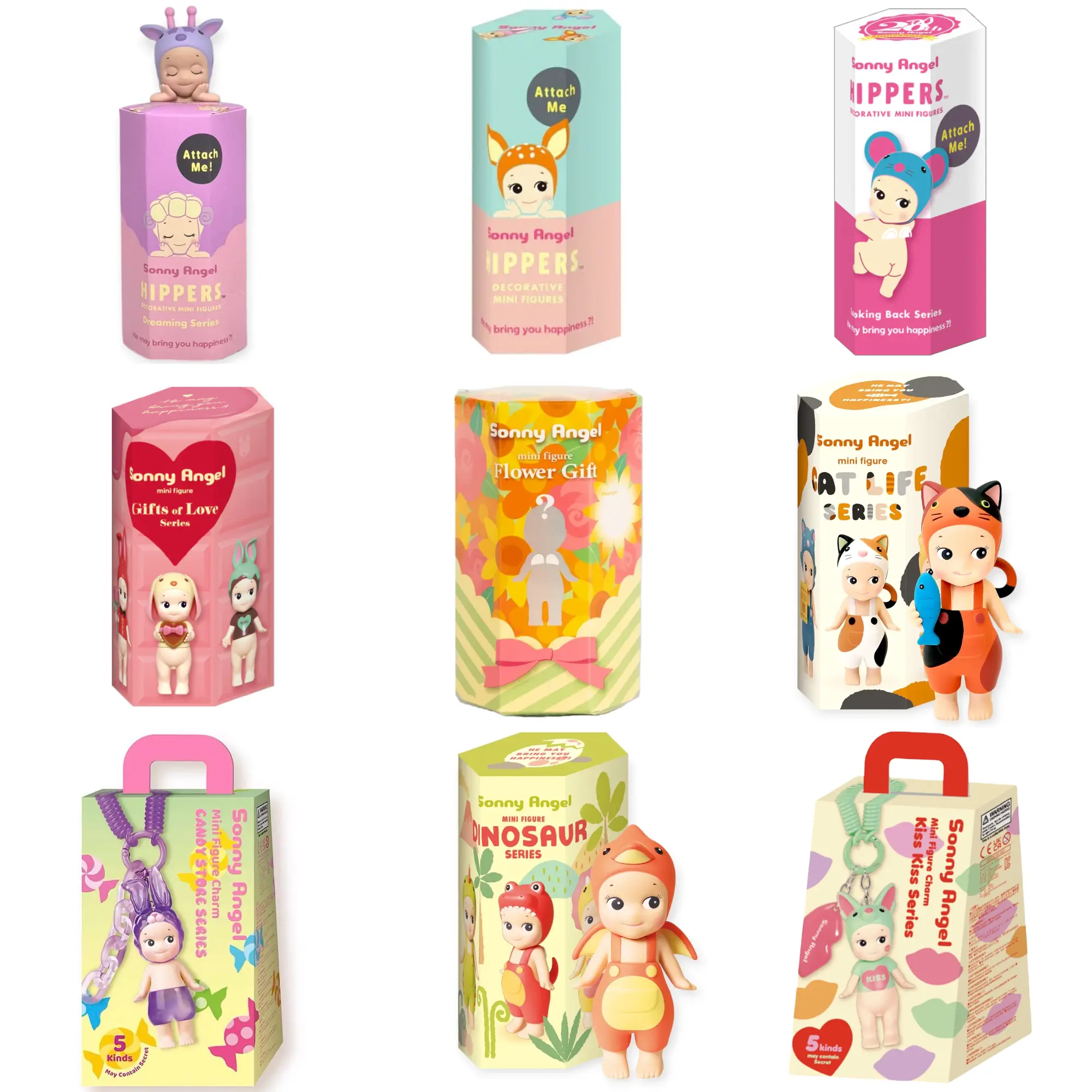 [ Flash Sale - Full Set Sonny - Angle ] Blind Box Mini Figures & Keychains – Animal, Hippers, Cat Life, Flower & Charm Collections