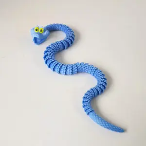3D Printed Snake Decoration with Realistic Eyes, Joint Design, Perfect for Home Office Party Decor, Unique Birthday Gift, Christmas Halloween, Collectible Figurines