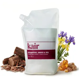 Kair Signature Fabric Conditioner Refill - Cedarwood, Amber & Iris | Plant-Based Fabric Softener, 16.9 Fl Oz, Vegan, Cruelty-Free, Biodegradable, Anti-Static Softens & Protects Fibers