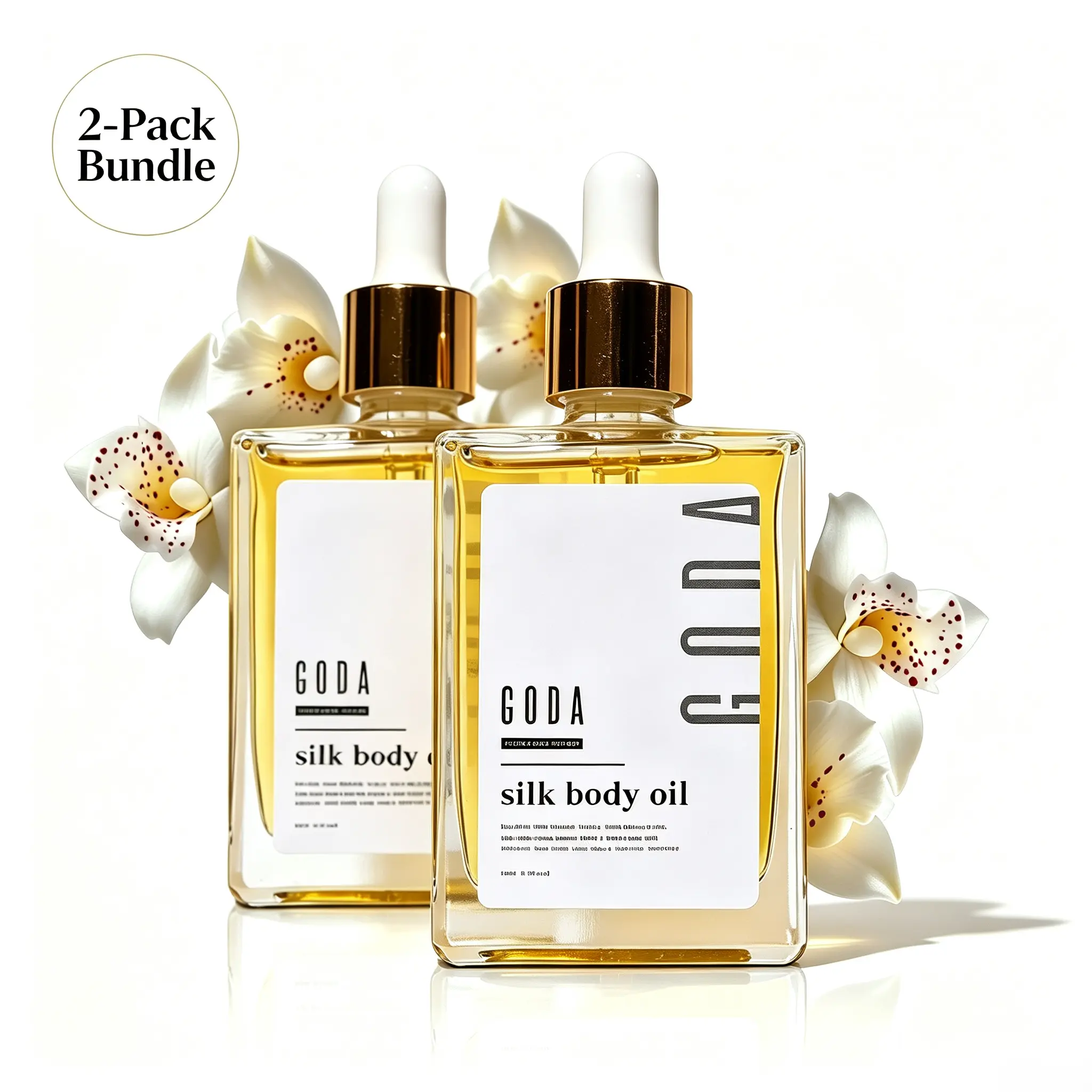 【Buy 1 Get 1 Free】goda Silk Body Oil - 1.79L oz Lightweight Scented Formula with Vanilla Lavender & Cacao Notes for Firmer Smoother Skin All Day Long Firming Oil Moisturizing Body Oils