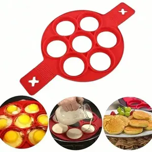 1pc Round Silicone Baking Mold, Can Make Pancakes, Is A Non Stick Cooking Tool for Frying Eggs