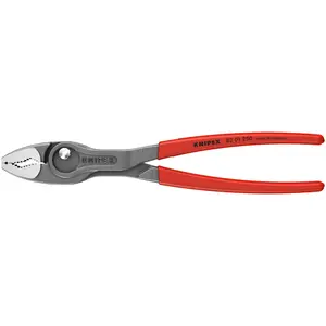 Knipex 10-in Heavy Duty Combination Pliers with Push Buttons, Twin Grip Hand Tool for Fishing, Outdoor Leisure Activities
