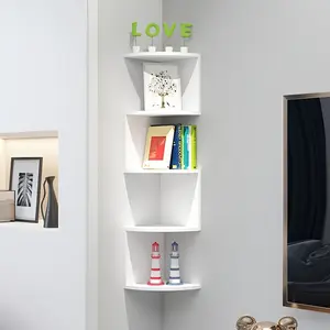 Creative Home Wall Corner Shelf, Wall-Mounted Triangular Storage Rack, Foreign Trade Cross-Border Wall-Mounted Semi-Circular Partition Bookshelf