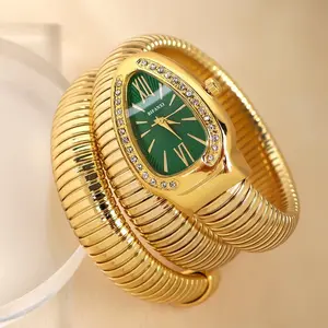 Women's Fashion Bangle Watch, Snake.Shaped Watch, Creative Quartz WatchPersonality Bangle Watch