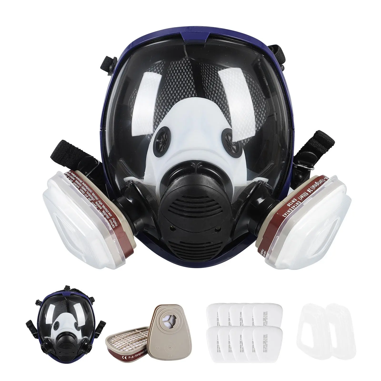 Full Face Silicone Respirator Mask for Welding, Firefighting, Dust Spray Protection, Industrial Use, Safety Equipment, Safety Gear for Construction, Protective Mask