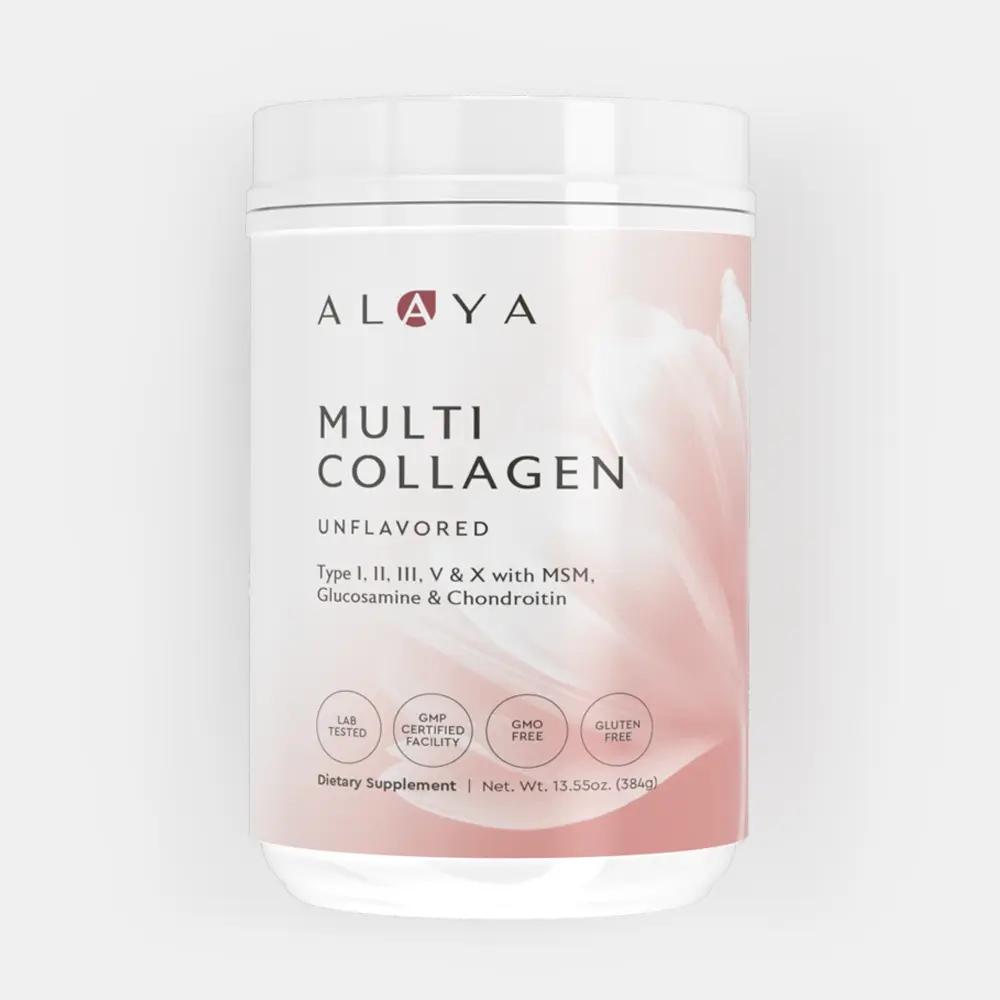 Multi Collagen Powder | Hydrolyzed Collagen Peptides | Type I-X | MSM + GC Supports Skin, Hair, Joints | Unflavored | 40 Servings | Healthcare Dietary Nutrition Protein