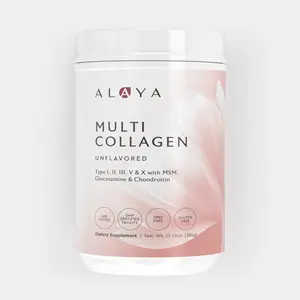Multi Collagen Powder | Hydrolyzed Collagen Peptides | Type I-X | MSM + GC Supports Skin, Hair, Joints | Unflavored | 40 Servings | Healthcare Dietary Nutrition Protein