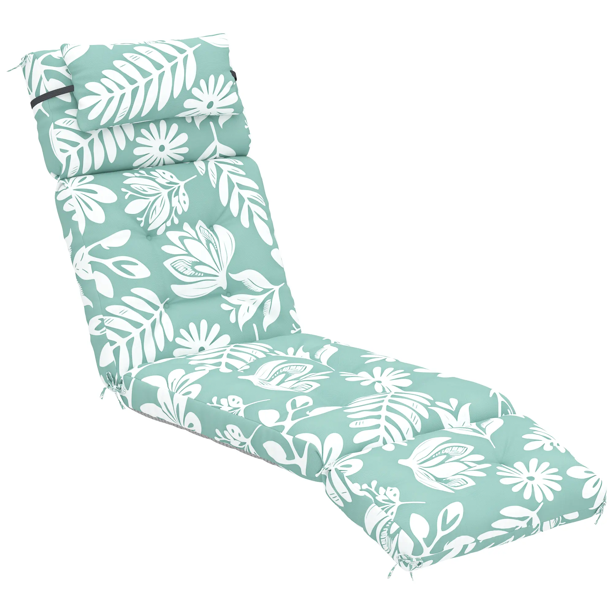NAVINE 72" Outdoor Chaise Lounge Cushions with  Water Repellent& UV Resistant , 72"×21"×5" Lounge Chair Cushions with Headrest, Pool Chaise Lounge Chair Cushions