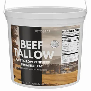 Beef Tallow 112 oz (7 lbs) For Cooking or Skincare Beef Tallow 112 oz (7 lbs) For Cooking or Skincare