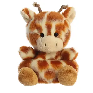 Palm Pals Adorable Safara Giraffe 5 inch Brown Mini Soft Plush Collectable Stuffed Animal