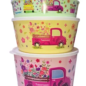 Tupperware Set of Three Tazones with Capacities of 2.5 Liters 4.3 Liters and 6.6 Liters for Versatile Storage and Meal Preparation