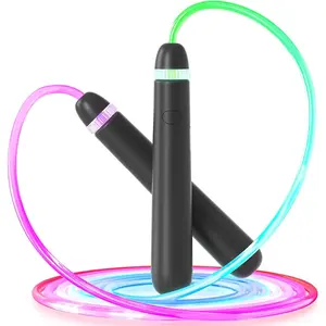 LED Illuminated Jump Rope-Unisex adjustable illuminated jump rope, colorful glow-in-the-dark jump rope, suitable for children and adults.