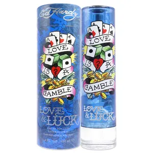 Ed Hardy Love and Luck by Christian Audigier for Men - 3.4 oz EDT Spray Lovers Fragrance Bundle