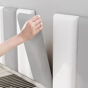 Self-adhesive soft wall panels, artificial leather material, thickened 3D soft headboard wallpaper, DIY easy to peel, Peel And Stick Wallpaper Designs, tatami, Living Room, anti-collision decoration