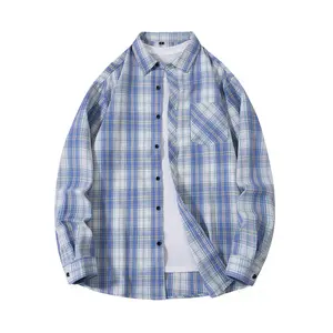 Menswear Classic Checked Loose Fit Shirts, 2026 Spring New Arrival, Long-Sleeve American Vintage, Stylish Japanese-Style Versatile, Casual Comfortable Minimalist Sun-Protective Multi-Color, #SummerWins #fathersdaygift