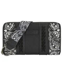 Wrangler Women's Women'S Bandana Paisley Wallet - Wg331-W115 Bk